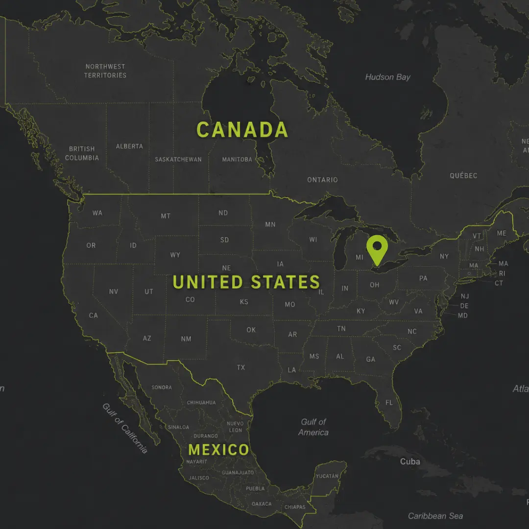 LGS service area across Canada, USA and Mexico